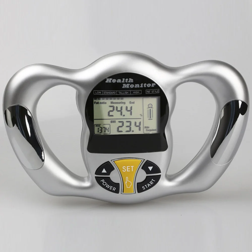 Wireless Portable Digital LCD Screen Handheld BMI Tester Body Fat Monitors Health Care Analyzer Fat Meter Detection
Wireless Portable Digital LCD Screen Handheld BMI Tester Body Fat Monitors Health Care Analyzer Fat Meter Detection