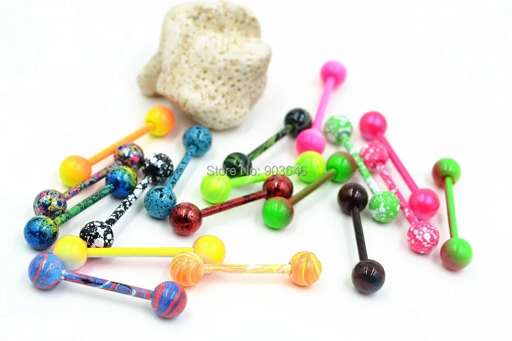 100pcs Body Jewelry Piercing Tongue Ring Barbells Nipple Bar 14G~1.6mm New Colors Free shippment
100pcs Body Jewelry Piercing Tongue Ring Barbells Nipple Bar 14G~1.6mm New Colors Free shippment