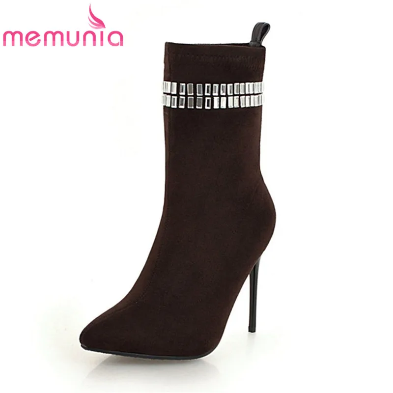 MEMUNIA 2020 new arrival womens boots with rhinestone thin high heels boots pointed toe slip on ankle boots sexy party shoes
MEMUNIA 2020 new arrival womens boots with rhinestone thin high heels boots pointed toe slip on ankle boots sexy party shoes