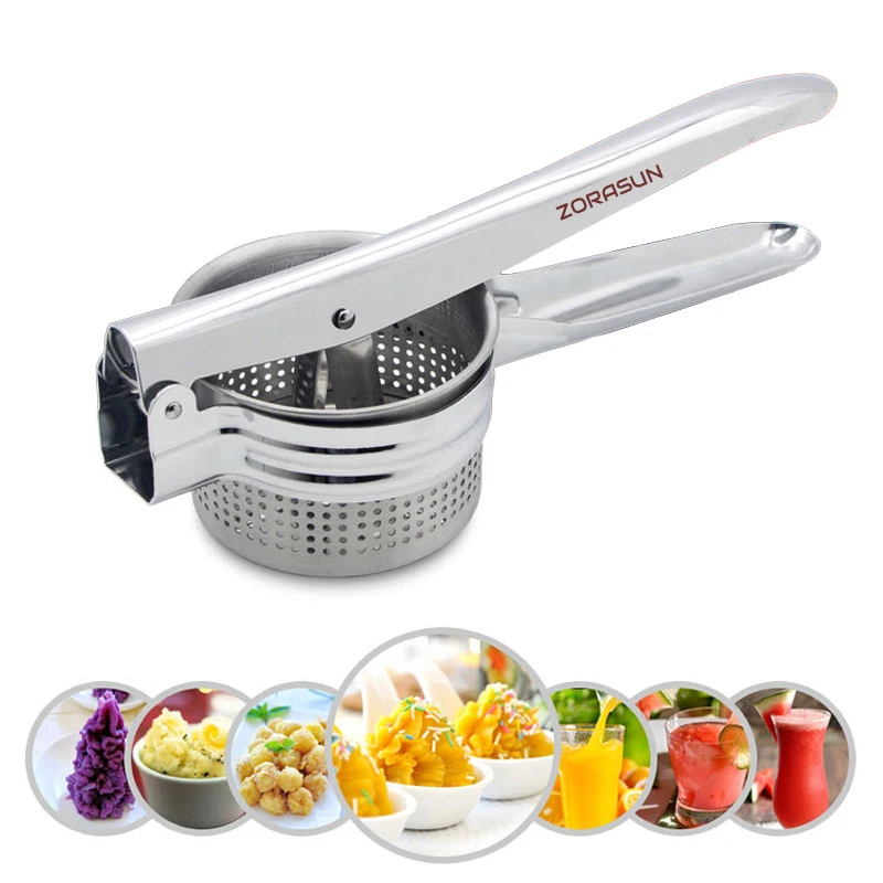 Potato Masher Ricer Press Mashed Potatoes Stainless Steel Crushing Potatoes Puree Fruit Vegetable Juicer Press Maker Tool
Potato Masher Ricer Press Mashed Potatoes Stainless Steel Crushing Potatoes Puree Fruit Vegetable Juicer Press Maker Tool