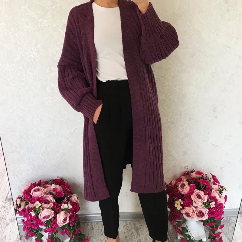 2019 spring female knitted coat casual solid color cardigan sweater and oversized long sweater
2019 spring female knitted coat casual solid color cardigan sweater and oversized long sweater