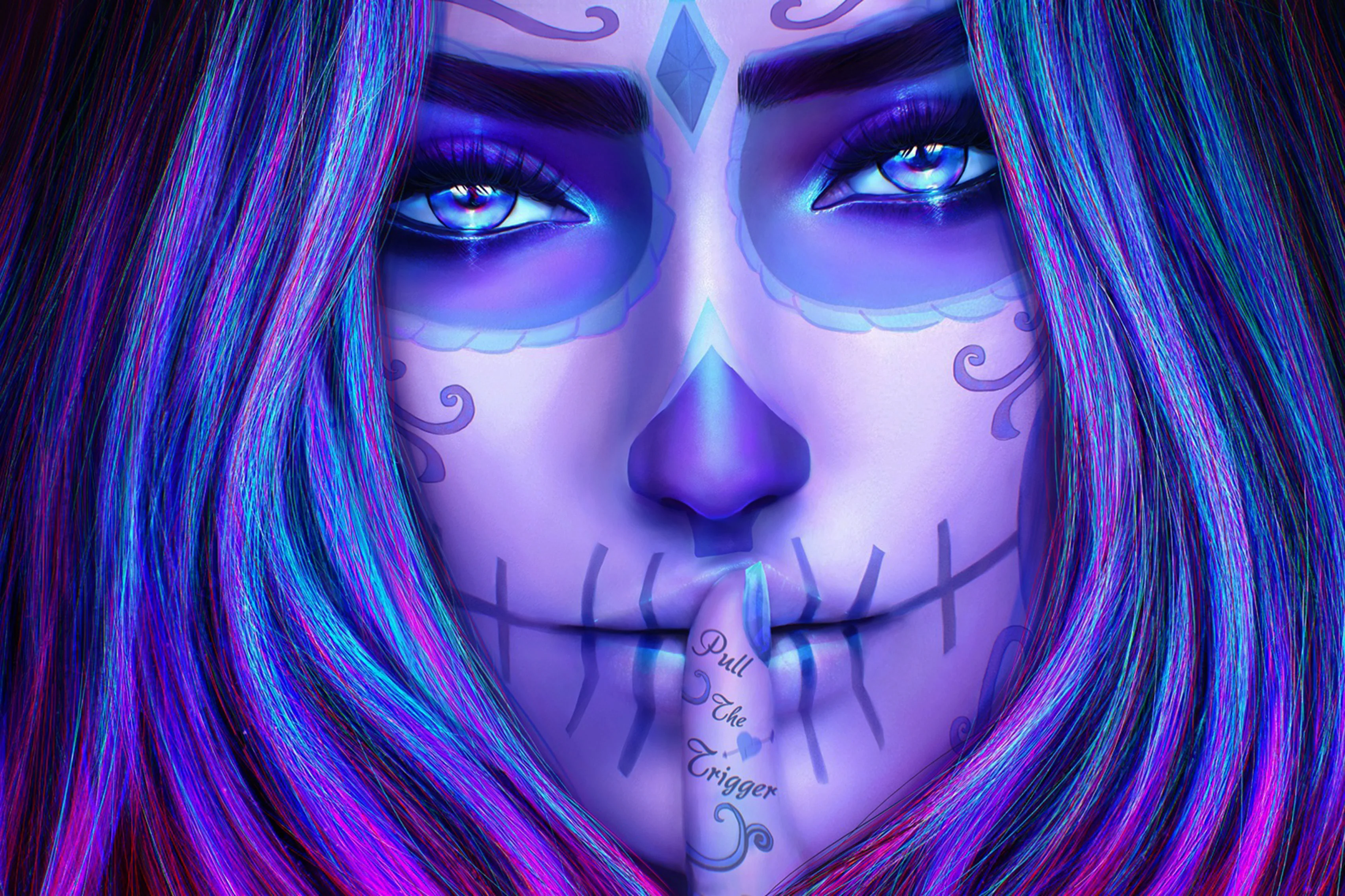 Home decoration skull girl art day of the dead face sugar skull finger look beauty Silk Fabric Poster Print MA021
Home decoration skull girl art day of the dead face sugar skull finger look beauty Silk Fabric Poster Print MA021
