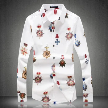 High Quality White Shirts for Men 2019 New Fashion Medal Design Men Shirt Long Sleeve Slim Fit Male Clothing M-5XL #18107
High Quality White Shirts for Men 2019 New Fashion Medal Design Men Shirt Long Sleeve Slim Fit Male Clothing M-5XL #18107