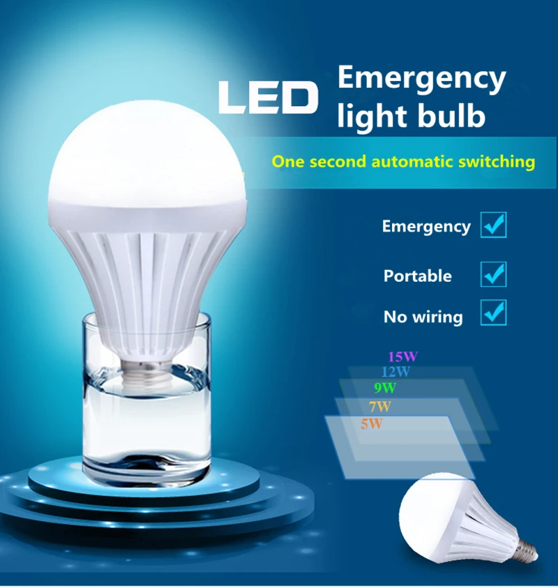 LED Bulb AC85-265V Bulb E27 Rechargeable Battery Portable Emergency Fixture Bulb Outdoor Camping Home Decoration Lighting New
LED Bulb AC85-265V Bulb E27 Rechargeable Battery Portable Emergency Fixture Bulb Outdoor Camping Home Decoration Lighting New
