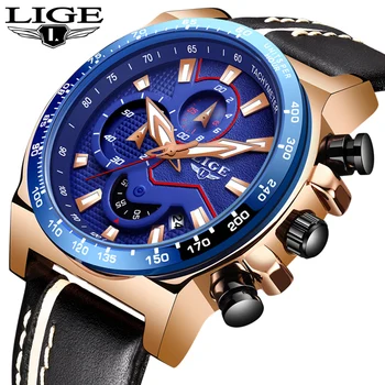 2019 New LIGE Blue Wristwatch Mens Watches Top Brand Luxury Leather Quartz Watch For Men Sport Clock Male Waterproof Chronograph
2019 New LIGE Blue Wristwatch Mens Watches Top Brand Luxury Leather Quartz Watch For Men Sport Clock Male Waterproof Chronograph