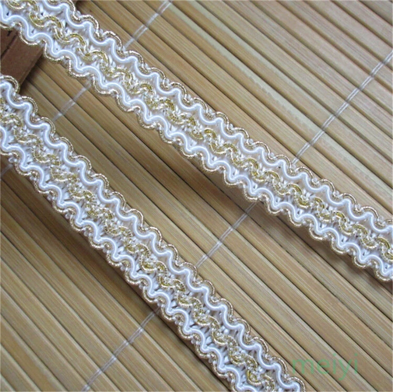 5 Meter 15mm White Gold Nylon Curve Lace Edge Trim Ribbon Fabric Embroidered Applique Sewing Craft Crochet Wedding Dress Clothes
5 Meter 15mm White Gold Nylon Curve Lace Edge Trim Ribbon Fabric Embroidered Applique Sewing Craft Crochet Wedding Dress Clothes