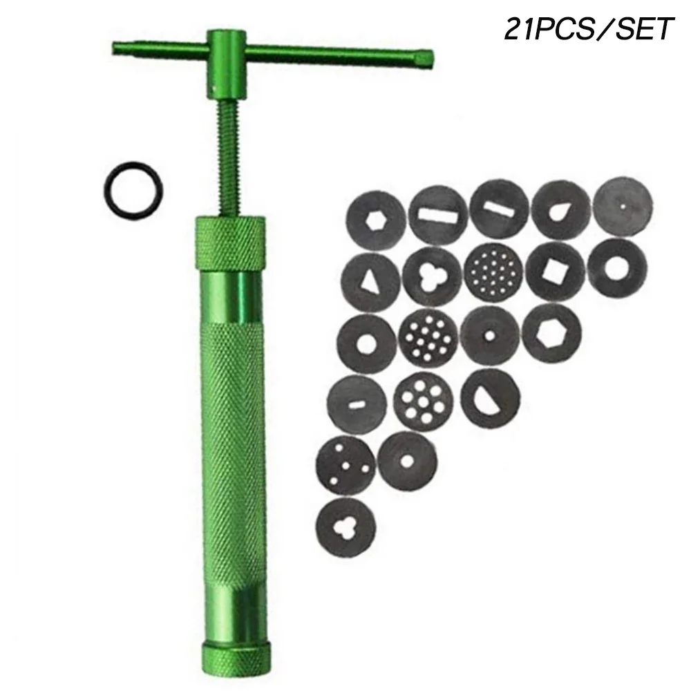 21pcs/set Stainless Steel Clay Extruders Sugar Paste Extruder Modeling Craft Gun with 20 Tips Cake Sculpture Polymer Tools
21pcs/set Stainless Steel Clay Extruders Sugar Paste Extruder Modeling Craft Gun with 20 Tips Cake Sculpture Polymer Tools