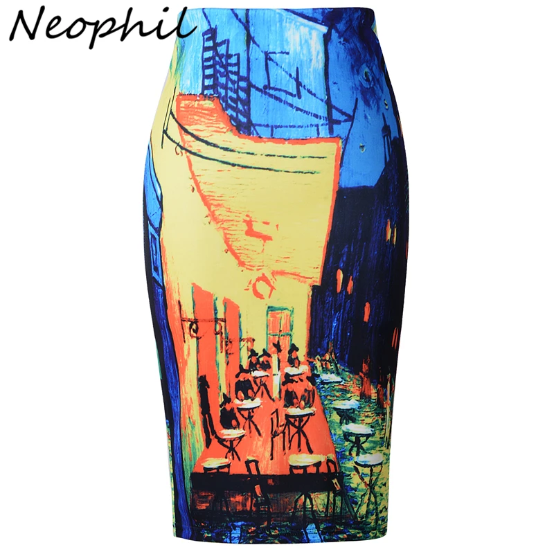 Neophil 2019 Winter Retro Oil Painting Pattern High Waist Ladies Pencil Midi Skirt Print Bodycon Office Work Wear Saias S7016
Neophil 2019 Winter Retro Oil Painting Pattern High Waist Ladies Pencil Midi Skirt Print Bodycon Office Work Wear Saias S7016