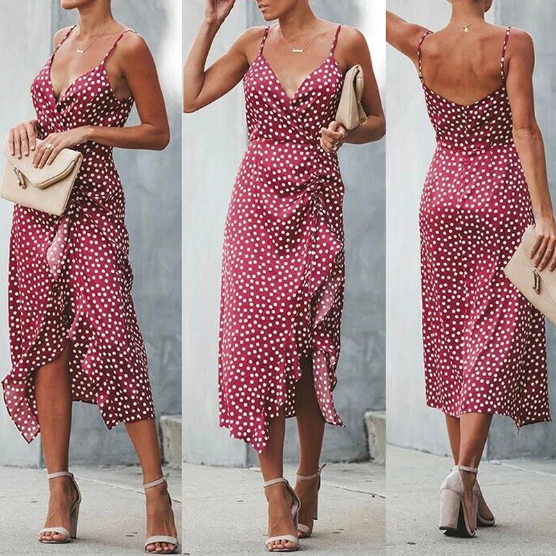 Women's Summer Beach Sling Vest Maxi Long Dress Ladies Sleeveless Split Sundress
Women's Summer Beach Sling Vest Maxi Long Dress Ladies Sleeveless Split Sundress