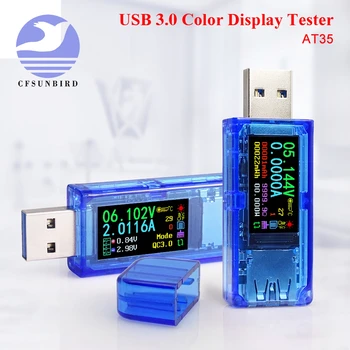 RD AT35 5 digits USB 3.0 color LCD Voltmeter ammeter voltage current meter multimeter battery charge power bank USB Tester
RD AT35 5 digits USB 3.0 color LCD Voltmeter ammeter voltage current meter multimeter battery charge power bank USB Tester