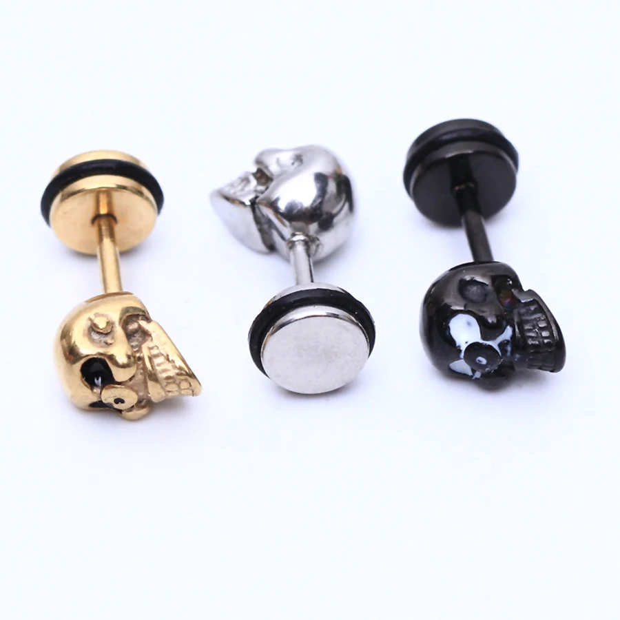 2pcs Fashion Earrings Stainless Steel skull earrings for Men Women Piercings skeleton Studs earring Body Jewelry free shipping
2pcs Fashion Earrings Stainless Steel skull earrings for Men Women Piercings skeleton Studs earring Body Jewelry free shipping