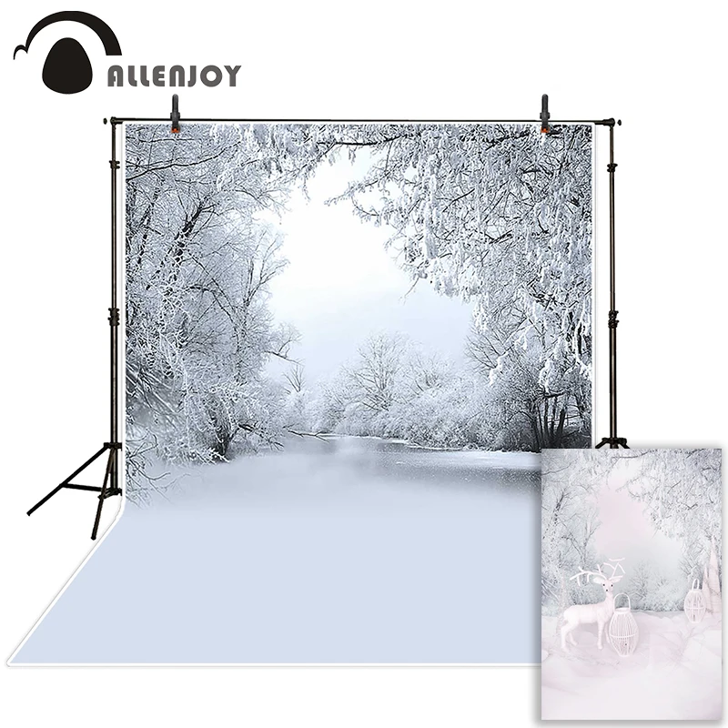 Allenjoy photographic background Winter tree Frozen River snow floor backdrops baby newborn Christmas new design photocall
Allenjoy photographic background Winter tree Frozen River snow floor backdrops baby newborn Christmas new design photocall