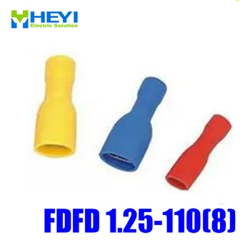 Good Quality 100pcs/lot FDFD1.25-110(8) Red AWG22-16 Brass Insulating Crimp Terminals Connectors Female Terminal
Good Quality 100pcs/lot FDFD1.25-110(8) Red AWG22-16 Brass Insulating Crimp Terminals Connectors Female Terminal
