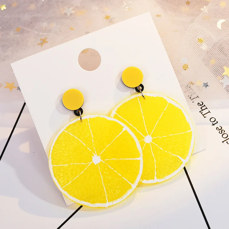 fashion yellow Acrylic Fresh fruit orange Anti allergy statement earrings 2019 pendientes indian jewelry Accessories low price
fashion yellow Acrylic Fresh fruit orange Anti allergy statement earrings 2019 pendientes indian jewelry Accessories low price