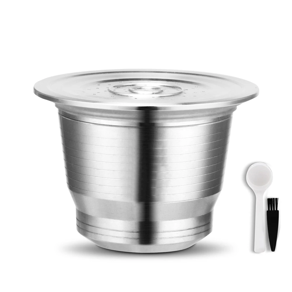 Stainless Steel Refillable Reusable Coffee Capsule Cup Cafeteira Filter for Nespresso Coffeeware Coffee Filter with Spoon Brush
Stainless Steel Refillable Reusable Coffee Capsule Cup Cafeteira Filter for Nespresso Coffeeware Coffee Filter with Spoon Brush