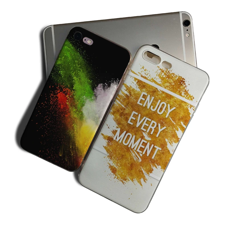 

IMIDO Enjoy Every Moment Powder Color Soft Silicone Cover For Iphone 6 6S 6PLUS 6SPLUS 7 8 7PLUS 8PLUS X XS XR XSMAX 5 5S SE