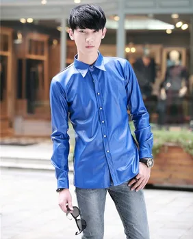 Hot 2020 Autumn New Plus Size Men Clothing Leather Shirt Candy Multicolour Long-sleeve Shirt Singer Nightclub Costumes Shirts
Hot 2020 Autumn New Plus Size Men Clothing Leather Shirt Candy Multicolour Long-sleeve Shirt Singer Nightclub Costumes Shirts
