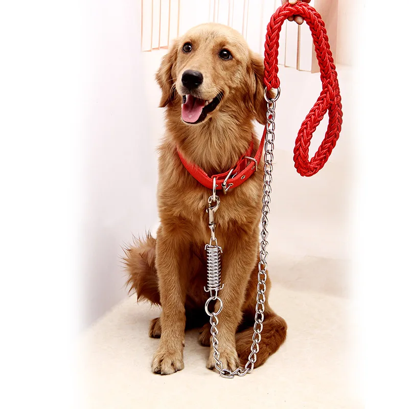 1 set Large Pet Dedicated Dog Leash And Collar Strands Plaited Rope Big Dogs Collars Leashes Chain Lead with Spring
1 set Large Pet Dedicated Dog Leash And Collar Strands Plaited Rope Big Dogs Collars Leashes Chain Lead with Spring