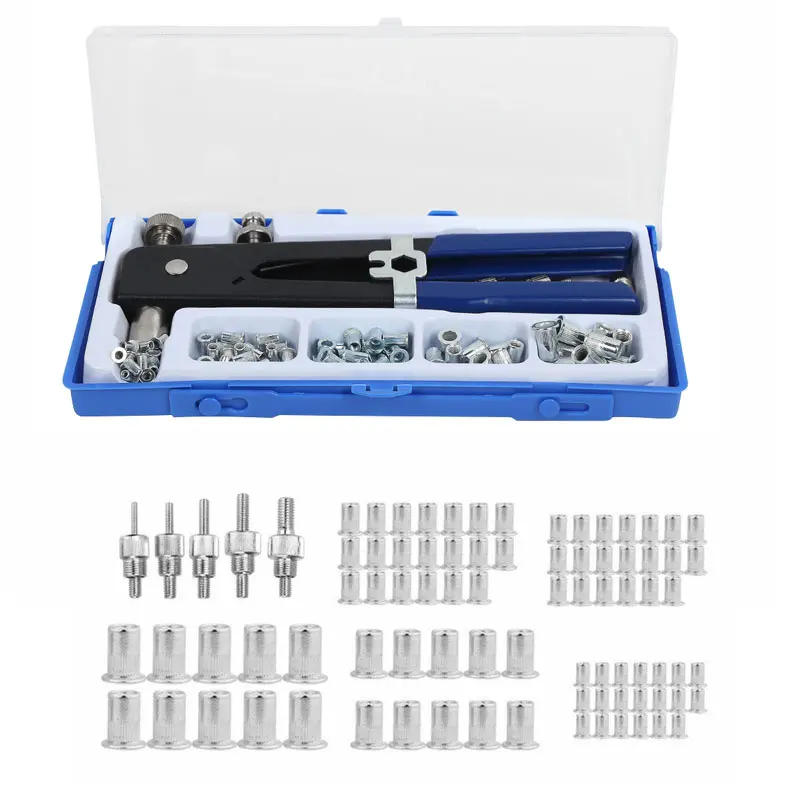 86pcs M3-M8 Hand Riveter Nut Rivet Gun Kit Threaded Nut Rive Tool with Rivnut Nutsert Riveting Kit for Household Repair Tools
86pcs M3-M8 Hand Riveter Nut Rivet Gun Kit Threaded Nut Rive Tool with Rivnut Nutsert Riveting Kit for Household Repair Tools