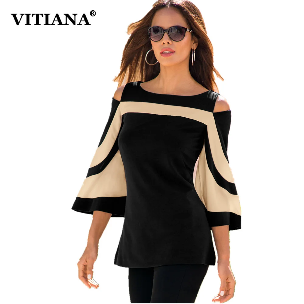 VITIANA Women Black Striped 3/4 Batwing Sleeve Elegant Summer Tops Tee Female 2018 Spring Off Shoulder T Shirt Ladies Clothing
VITIANA Women Black Striped 3/4 Batwing Sleeve Elegant Summer Tops Tee Female 2018 Spring Off Shoulder T Shirt Ladies Clothing