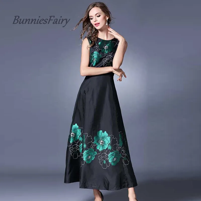 BunniesFairy 2019 Spring New Women Elegant Flower Print High Waist Black Maxi Dress Long Dresses Party Wear Vestido de Fiesta
BunniesFairy 2019 Spring New Women Elegant Flower Print High Waist Black Maxi Dress Long Dresses Party Wear Vestido de Fiesta