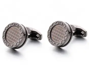 10pairs/lot Gunblack Round Cufflinks With Grid Pattern Vintage Business Style Cuff Links Shirt Cuff Button Men's Jewelry Gift
10pairs/lot Gunblack Round Cufflinks With Grid Pattern Vintage Business Style Cuff Links Shirt Cuff Button Men's Jewelry Gift