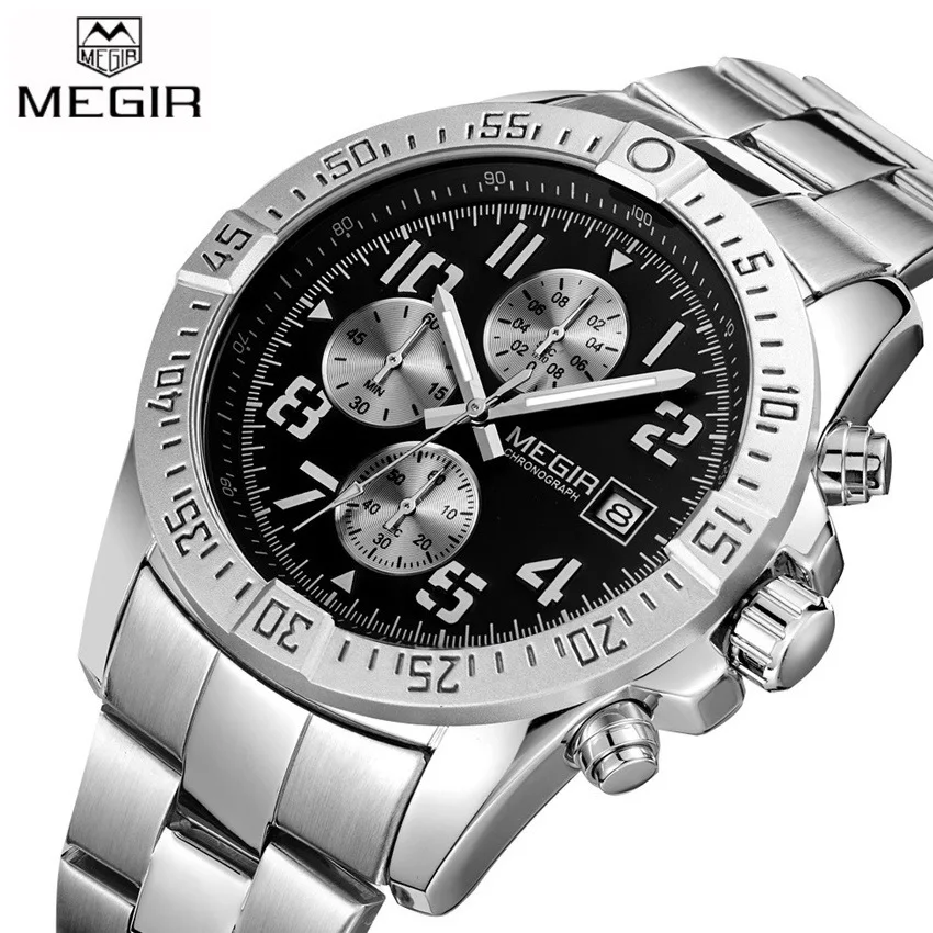 2019 MEGIR Men's Chronograph Casual Watch Luxury Brand Quartz Wrist Watches Clock Male Waterproof Sport Watch relogio masculino
2019 MEGIR Men's Chronograph Casual Watch Luxury Brand Quartz Wrist Watches Clock Male Waterproof Sport Watch relogio masculino