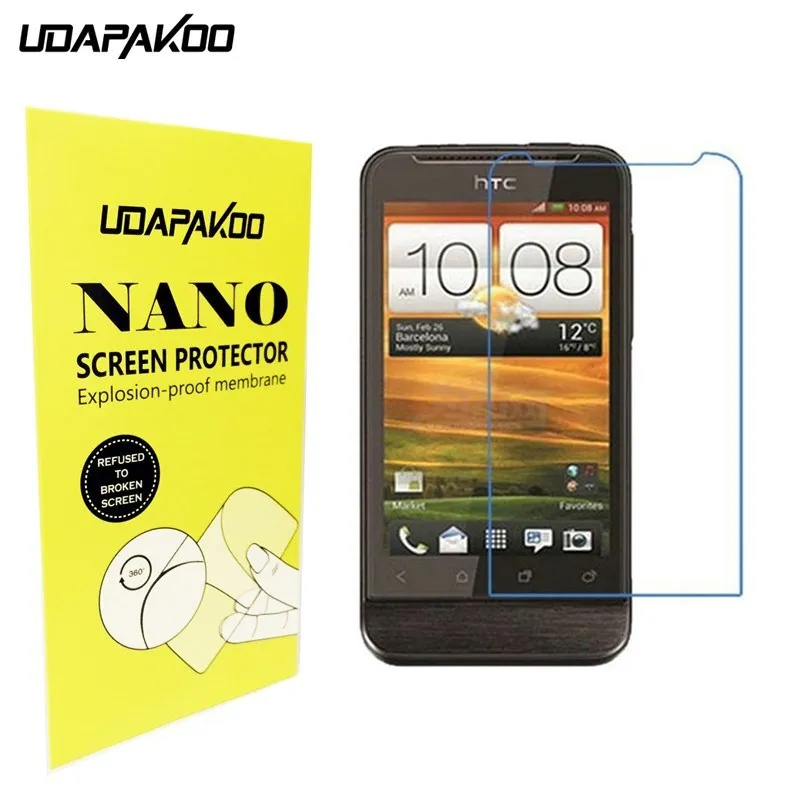 

Soft Glass film Nano Explosion-proof glass Screen Protector For HTC ONE V/G24/t320e Desire 400 Dual Sim 300 310 D310W M8 Mini