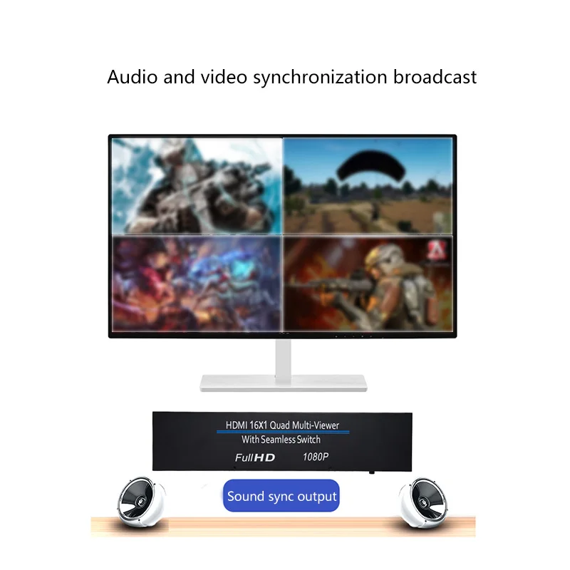 HDMI 16X1 Quad Multi-viewer with Seamless Switch Picture Splitter 1080P WIF66
HDMI 16X1 Quad Multi-viewer with Seamless Switch Picture Splitter 1080P WIF66