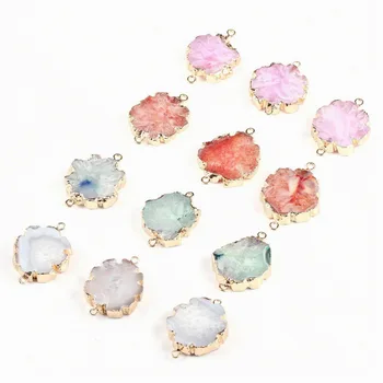 Natural Stone Agates Pendant Double Hole Connector Charm Beads Pendant for DIY Jewelry Making Size 25x40mm
Natural Stone Agates Pendant Double Hole Connector Charm Beads Pendant for DIY Jewelry Making Size 25x40mm