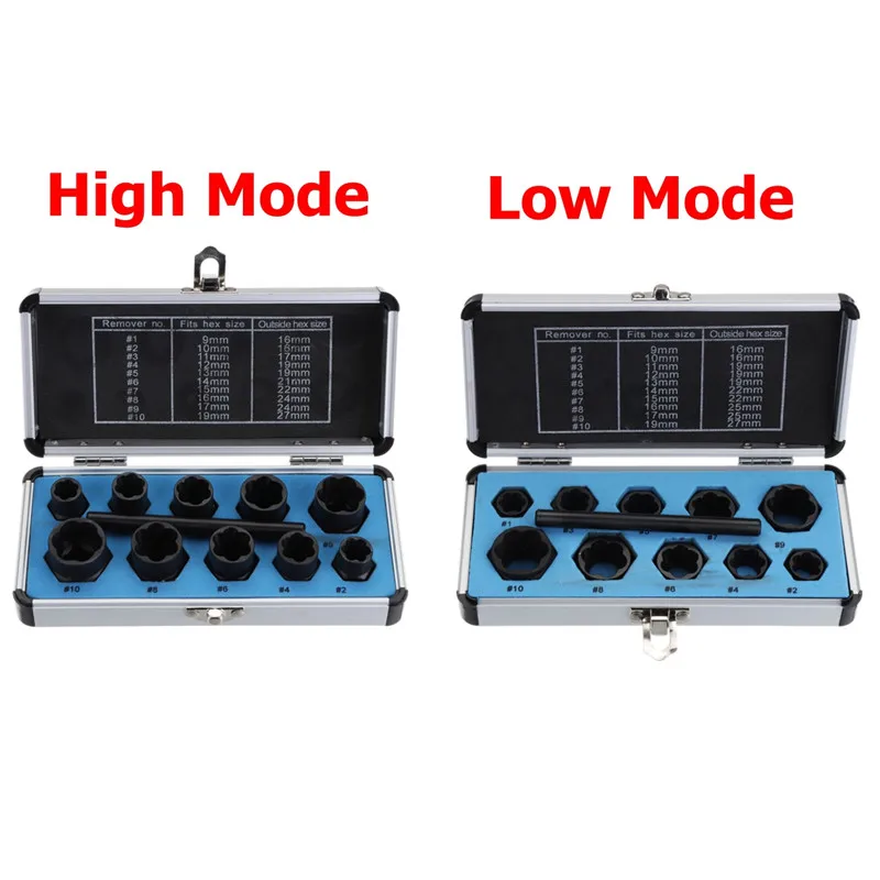 11pcs/Set Damaged Bolts Nuts Screws Remover Extractor Removal Tools Set Threading Tool Kit Black Nuts And Bolts Extractors Box
11pcs/Set Damaged Bolts Nuts Screws Remover Extractor Removal Tools Set Threading Tool Kit Black Nuts And Bolts Extractors Box