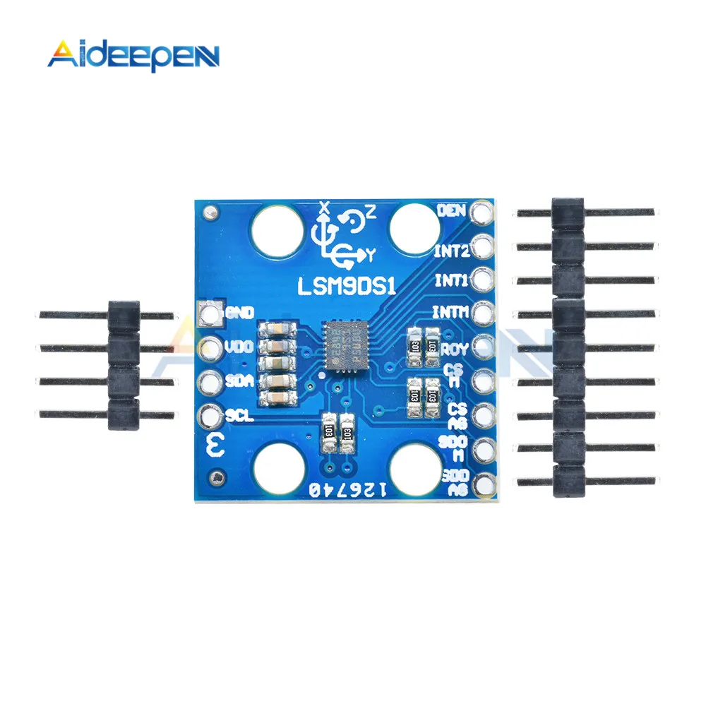 LSM9DS1 9 Axis Sensor Module Accelerometer Gyro Magnetometer Measurement Sensor IMU GY-LSM9DS1 For Arduino Support SPI I2C
LSM9DS1 9 Axis Sensor Module Accelerometer Gyro Magnetometer Measurement Sensor IMU GY-LSM9DS1 For Arduino Support SPI I2C