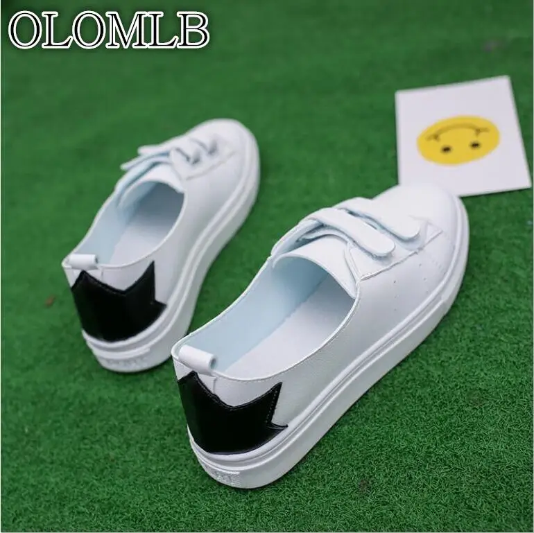 OLOMLB 2019 Spring And Summer New White Shoes Fashion Flat Shoes Women Leather Ladies Shoes Female Sneakers Casual Shoes
OLOMLB 2019 Spring And Summer New White Shoes Fashion Flat Shoes Women Leather Ladies Shoes Female Sneakers Casual Shoes