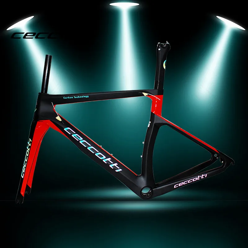 Carbon Bike Frame CECCOTTI Reflective Color T1000 Carbon Fiber 1K 3K UD Weave Bicycle Frame Include Fork Seatpost Clamp Headset
Carbon Bike Frame CECCOTTI Reflective Color T1000 Carbon Fiber 1K 3K UD Weave Bicycle Frame Include Fork Seatpost Clamp Headset