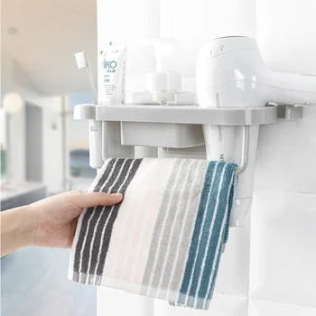 Multi-functional Bathroom Storage Rack Wall Mounted Hair Dryer Holder Hair Blow Dryer Holder Bathroom With Wall Towel Rack
Multi-functional Bathroom Storage Rack Wall Mounted Hair Dryer Holder Hair Blow Dryer Holder Bathroom With Wall Towel Rack