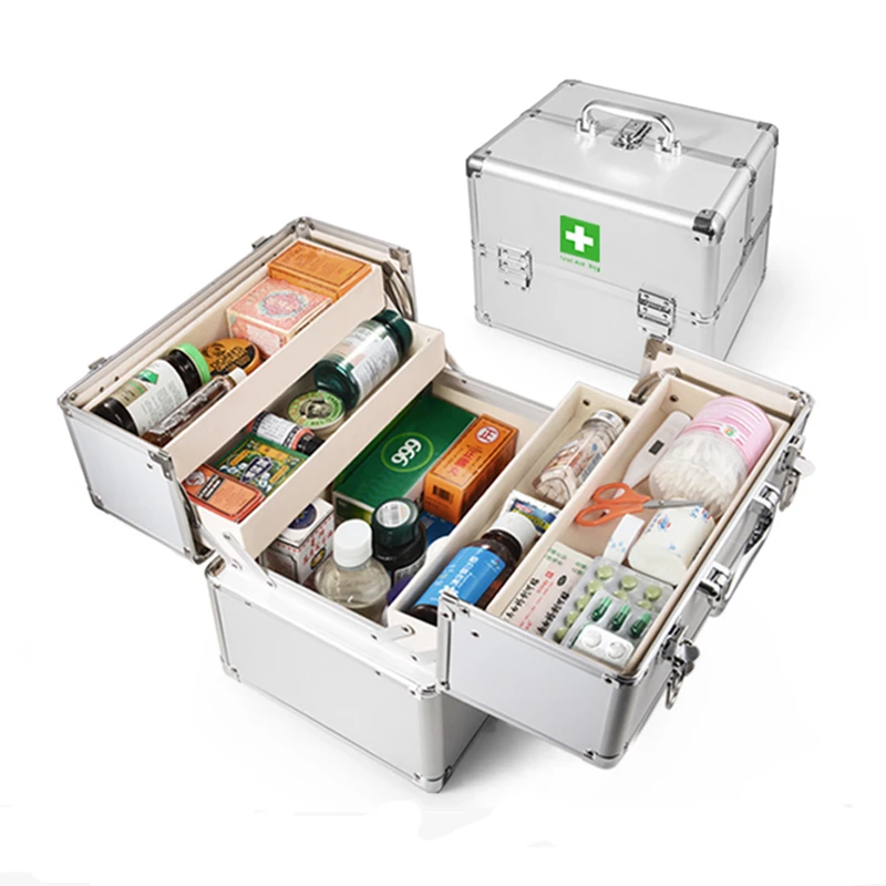 Lockable 3 Layer First Aid Cabinet Case Medicine Storage Container Box Emergency Survival Kits Emergency Supplies Double Lock
Lockable 3 Layer First Aid Cabinet Case Medicine Storage Container Box Emergency Survival Kits Emergency Supplies Double Lock