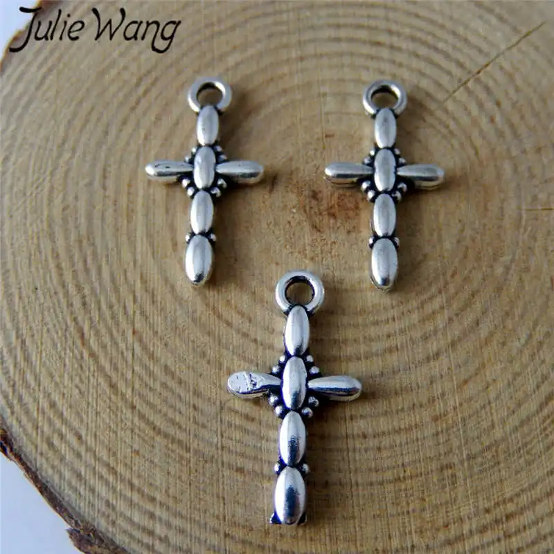 Julie Wang 20pcs Antique Silver Vintage Rosary Cross Crucifix Charms For Necklace Pendants Earrings Jewelry Making Accessory
Julie Wang 20pcs Antique Silver Vintage Rosary Cross Crucifix Charms For Necklace Pendants Earrings Jewelry Making Accessory