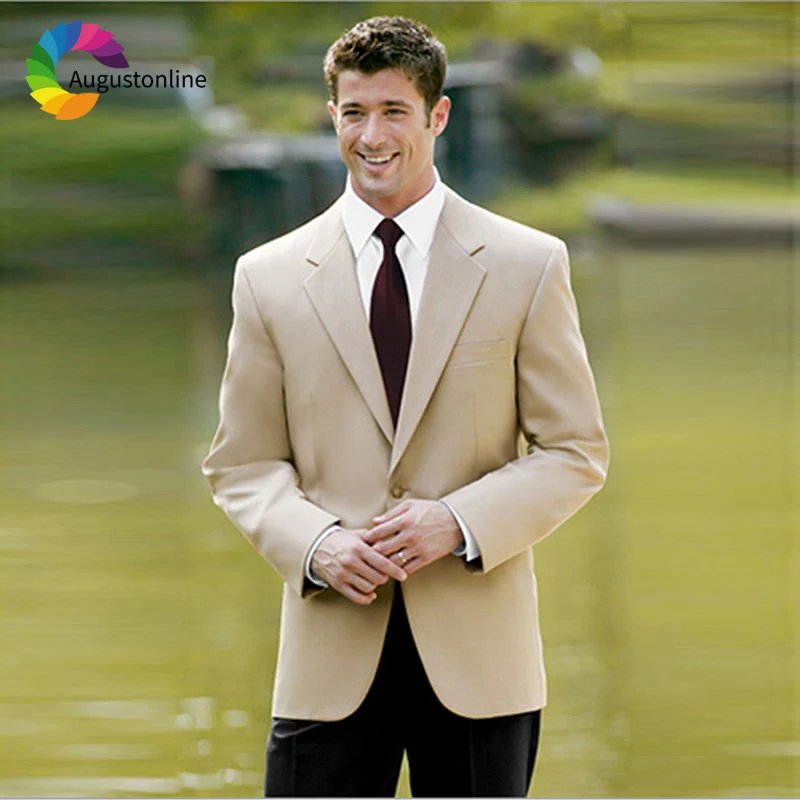 

Men Wedding Suits Groom Wear Slim Fit Tuxedos 2 Pieces (Jacket+Pants)Bridegroom Prom Suits Best Man Costume Homme Blazer