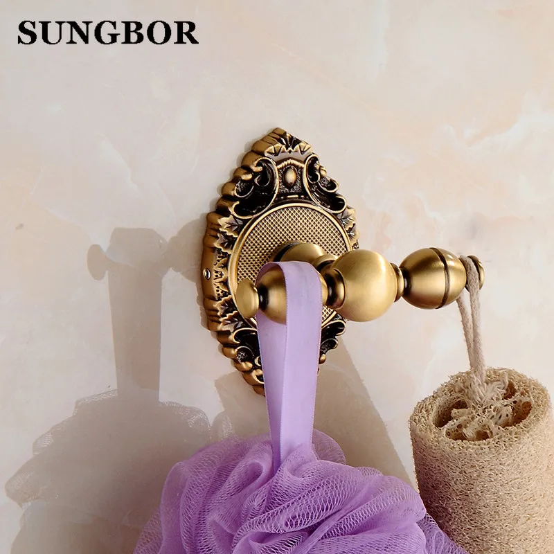 Antique Brass Bathroom Classical Towel Hooks Wall Mounted Coat/Hat/Robe Hanger Free Shipping Accessories SH-9601F | Обустройство дома