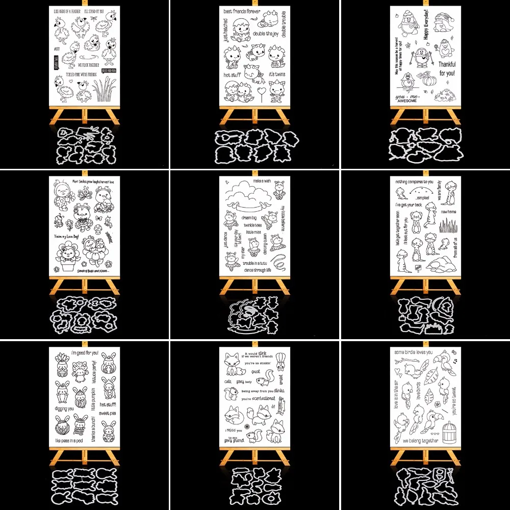 AZSG Lovely Animals Metal die Cutting Dies and Clear Stamps for DIY Scrapbooking Photo Album Decoretive Embossing Stencial
AZSG Lovely Animals Metal die Cutting Dies and Clear Stamps for DIY Scrapbooking Photo Album Decoretive Embossing Stencial