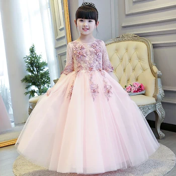 Elegant Flower Girl Dress For Weddings Appliques Tulle Evening Party Dresses Half Sleeve Baby Christening Dresses Prom Gown
Elegant Flower Girl Dress For Weddings Appliques Tulle Evening Party Dresses Half Sleeve Baby Christening Dresses Prom Gown
