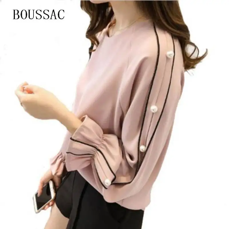 Plus Size Chiffon Shirt Female 2018 Fashion Blusa Beaded Tops Autumn Long-sleeved Solid Color Women Blouse Women Clothing
Plus Size Chiffon Shirt Female 2018 Fashion Blusa Beaded Tops Autumn Long-sleeved Solid Color Women Blouse Women Clothing