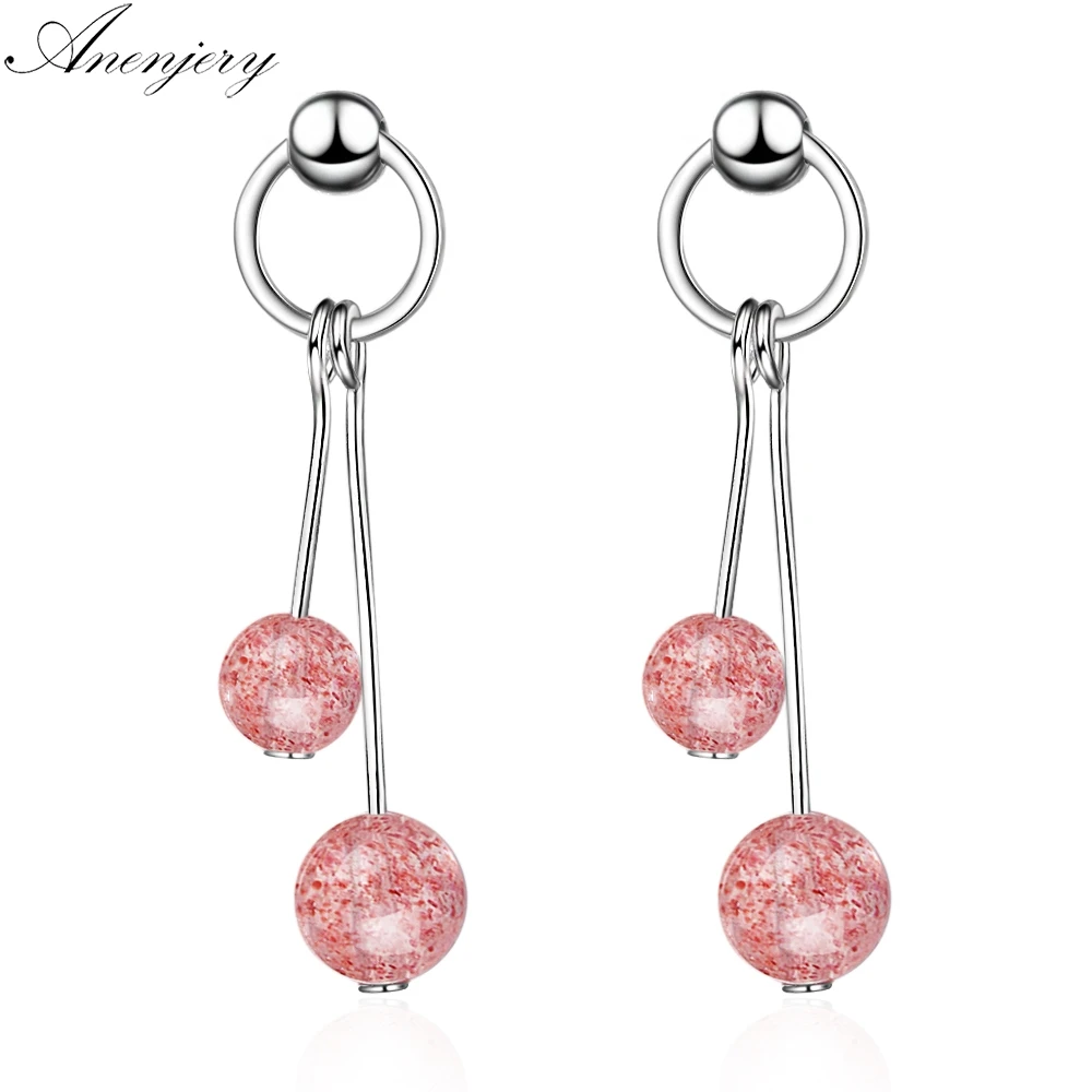 Anenjery 2019 Sweet Simple Circle Natural Strawberry Crystal Tassel Earrings 925 Sterling Silver Earrings For Women S-E140
Anenjery 2019 Sweet Simple Circle Natural Strawberry Crystal Tassel Earrings 925 Sterling Silver Earrings For Women S-E140