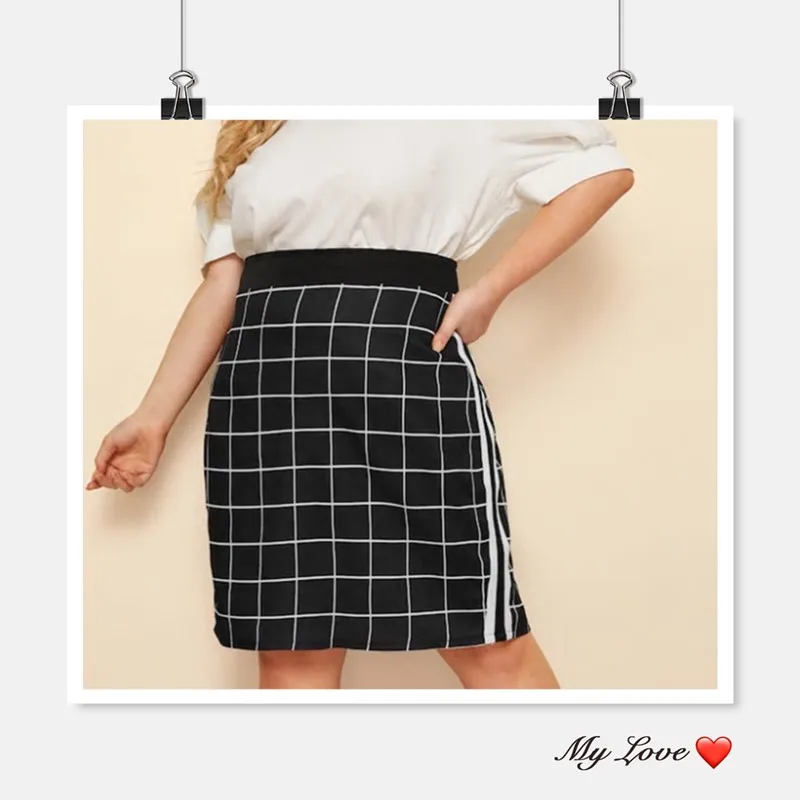 large size High Waist Plaid Skirt Women black Short Skirts Womens OL Work Elegant Wide Waistband Office Lady Pencil Skirt
large size High Waist Plaid Skirt Women black Short Skirts Womens OL Work Elegant Wide Waistband Office Lady Pencil Skirt