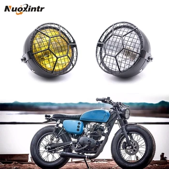Nuoxintr Retro 35W Motorcycle Front Headlight Black Metal Grid Lamp Classic Round HeadLamp for Honda CB100 CB125S GN125 CG125
Nuoxintr Retro 35W Motorcycle Front Headlight Black Metal Grid Lamp Classic Round HeadLamp for Honda CB100 CB125S GN125 CG125