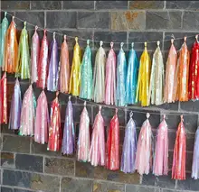 Unicorn Candy Iridescent Tassel Garland Rainbow Banner Bunting Wedding Birthday Baby Shower Hanging Party DIY Decor atmosphere
Unicorn Candy Iridescent Tassel Garland Rainbow Banner Bunting Wedding Birthday Baby Shower Hanging Party DIY Decor atmosphere