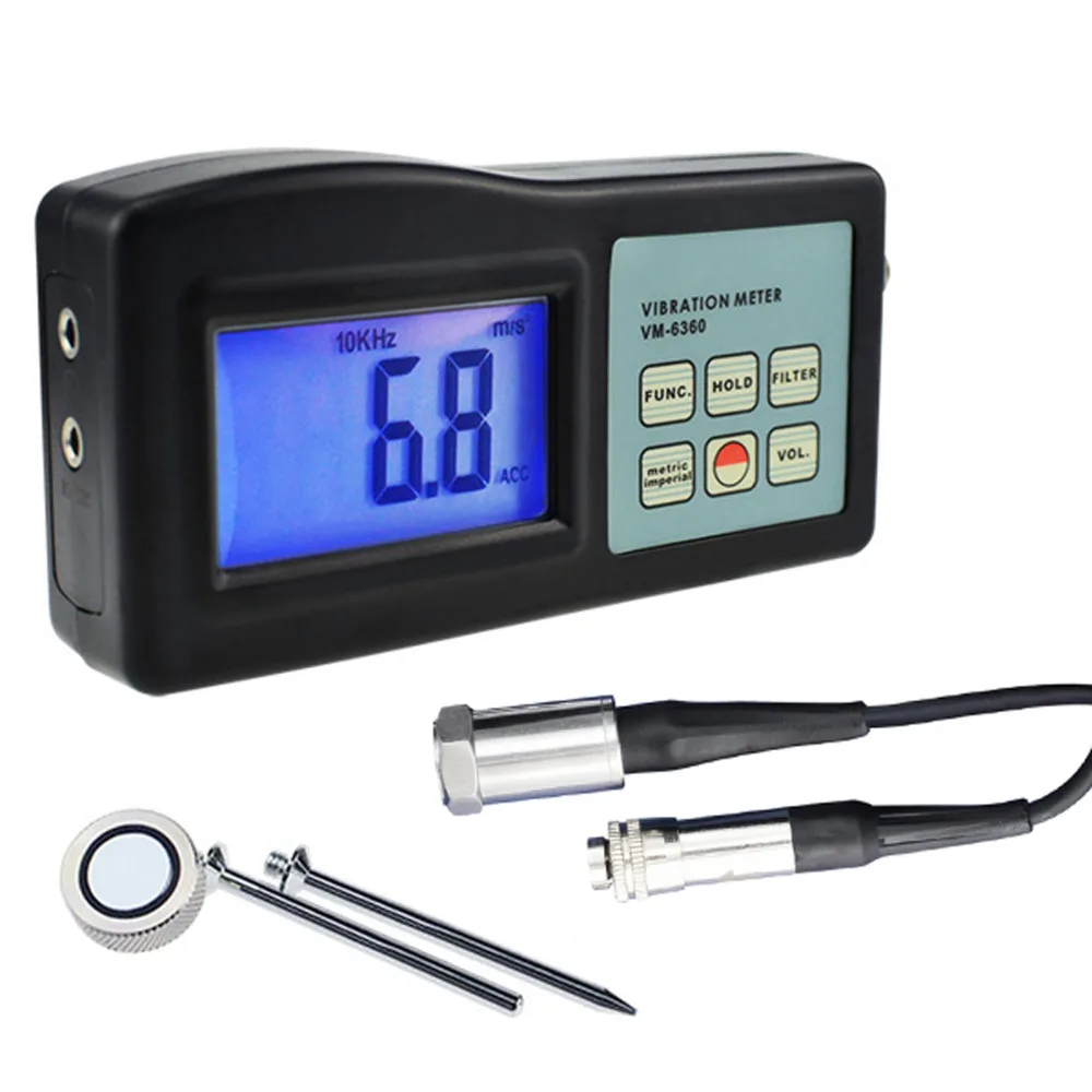 Digital Vibration Meter 10Hz-10kHz Measures Acceleration Velocity Displacement RPM Frequency Vibrometer Gauge Tester Analyzer
Digital Vibration Meter 10Hz-10kHz Measures Acceleration Velocity Displacement RPM Frequency Vibrometer Gauge Tester Analyzer