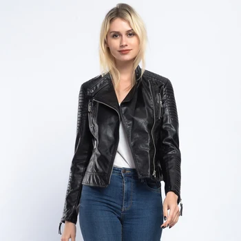Brand 2019 New Fashion Women Autumn Winter Faux Leather Jackets Lady Bomber Motorcycle Cool Outerwear Coat Belt Hot Sale AO910
Brand 2019 New Fashion Women Autumn Winter Faux Leather Jackets Lady Bomber Motorcycle Cool Outerwear Coat Belt Hot Sale AO910