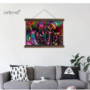 Artryst single hanging canvas painting psychedelic scroll painting wall art for living room decoration free shipping SCP (90) 
Artryst single hanging canvas painting psychedelic scroll painting wall art for living room decoration free shipping SCP (90)