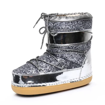 Gold Silver Bling Women Snow Boots Lace Up inside Warm Women Ankle Boots Casual Ladies Boots Shoes Work Safety Shoes
Gold Silver Bling Women Snow Boots Lace Up inside Warm Women Ankle Boots Casual Ladies Boots Shoes Work Safety Shoes